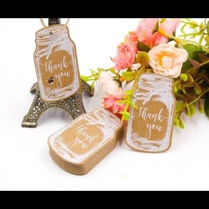 Mason Jar modern farmhouse Thank You tags labels